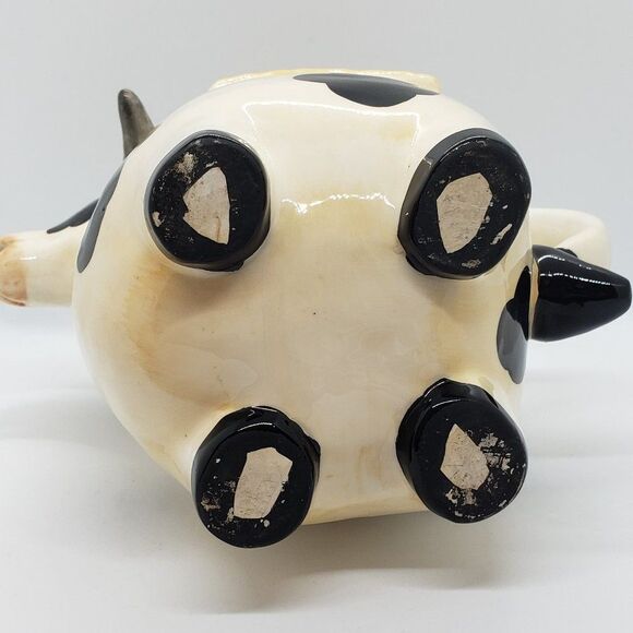 Ceramic Vintage Hand Painted Cow Milk/Juice Pitcher - Picture 11 of 15